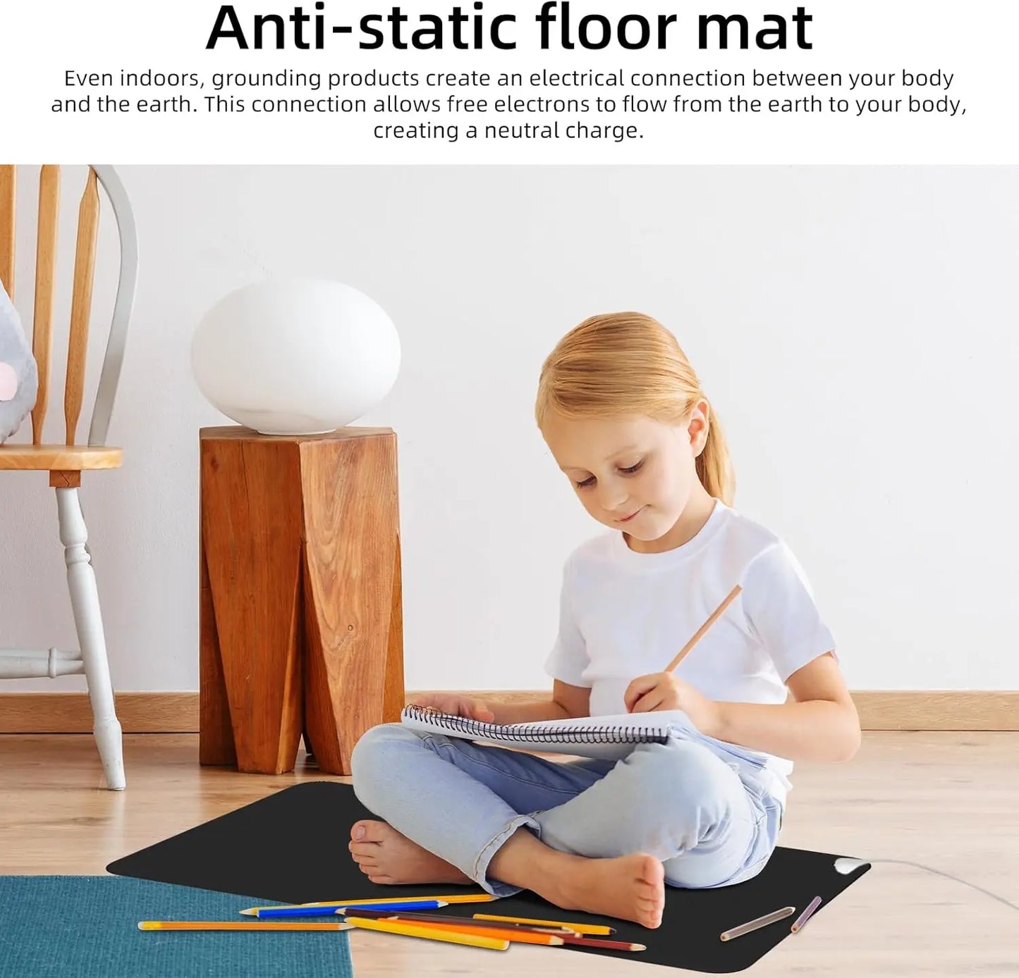 40X60CM Grounding Mat With Grounding Cord for Sleep Energy Improve Health Pain Relief Wellness Relaxation Therapy Antistatic