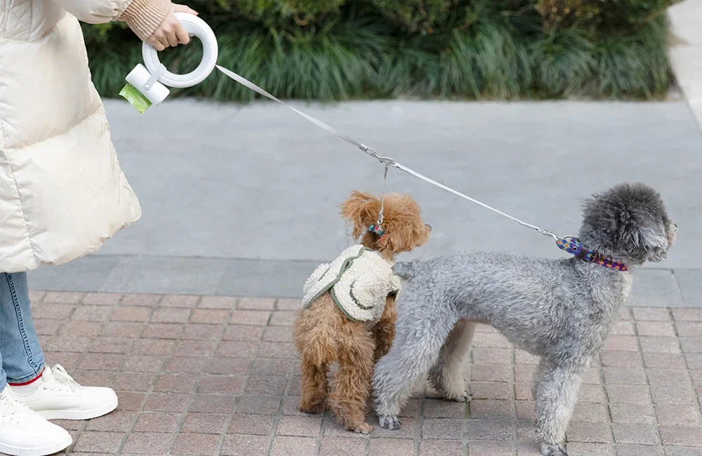 Pet Leash Accessories Pet Poop Bag Dispenser Extension Belt for 2 Pet Replaceable Belt Poop Bags