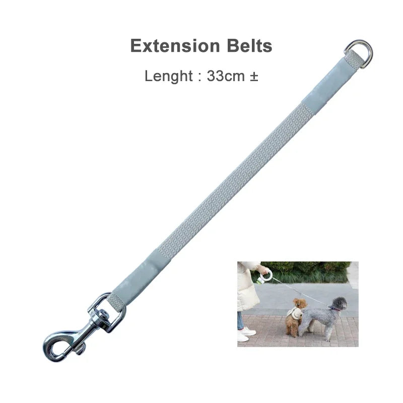 Pet Leash Accessories Pet Poop Bag Dispenser Extension Belt for 2 Pet Replaceable Belt Poop Bags