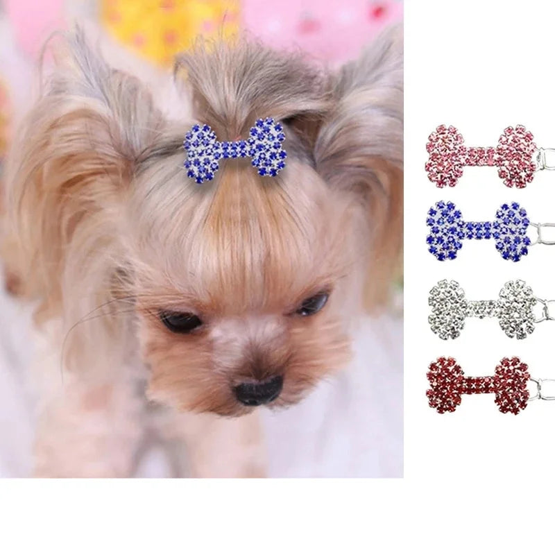 Pet Lovely Hairpins Dog Accessories Pet Dog Bows Hair Clips for Puppy Dogs Cat Yorkie Teddy Hair Grooming Pet Hair Accessories