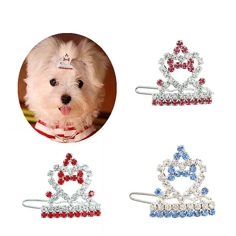 Pet Lovely Hairpins Dog Accessories Pet Dog Bows Hair Clips for Puppy Dogs Cat Yorkie Teddy Hair Grooming Pet Hair Accessories